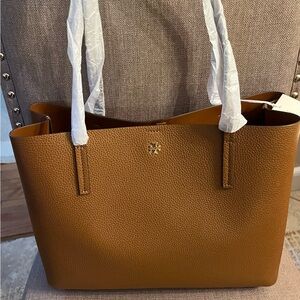 Tory Burch Blake Center Zip Tote in Brown